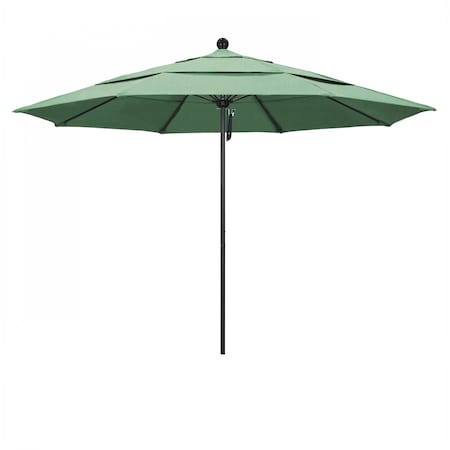 11' Black Aluminum Market Patio Umbrella, Pacifica Spa